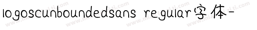 logoscunboundedsans regular字体字体转换